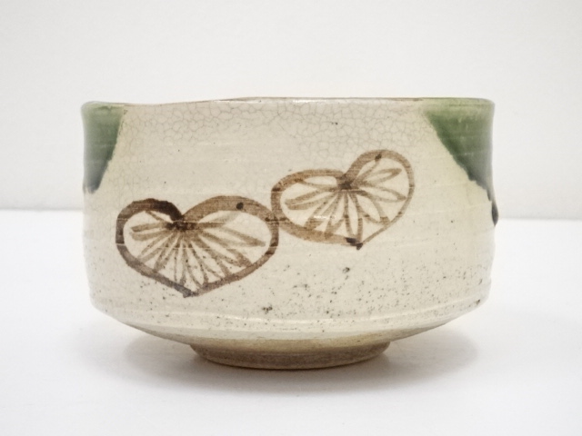 道具 ] - 道具 加藤唐三郎造 織部葵茶碗（共箱） | ネットショップ圭